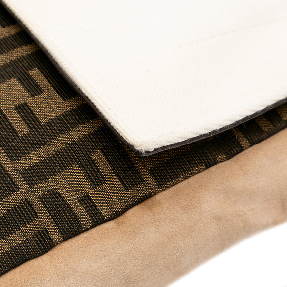 Pre-Loved Fendi Large Zucca and Pequin Canvas Convertible Baguette Satchel - Picture 8 of 11